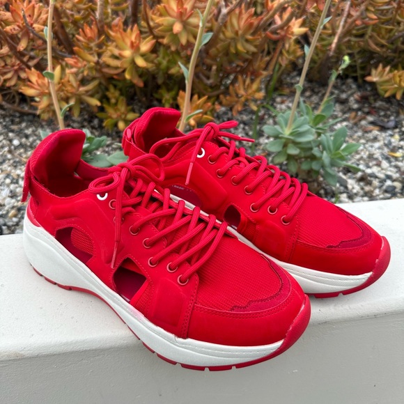 Red Zara Trainers with side cutouts - Picture 2 of 6